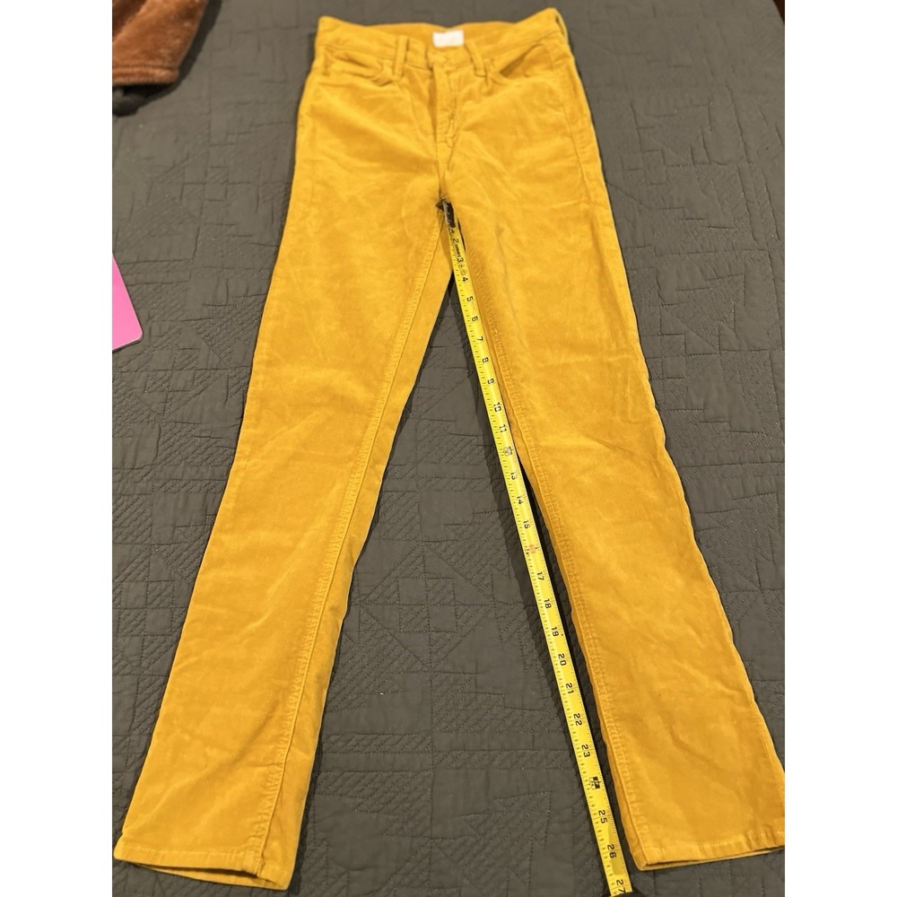 mother corduroy Pants Size 24 Mid Rise Dazzler  Mustard Yellowish‎ Color